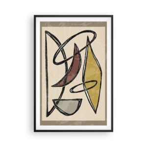 Affisch i svart ram - Vertikaler och nivåer - 61x91 cm