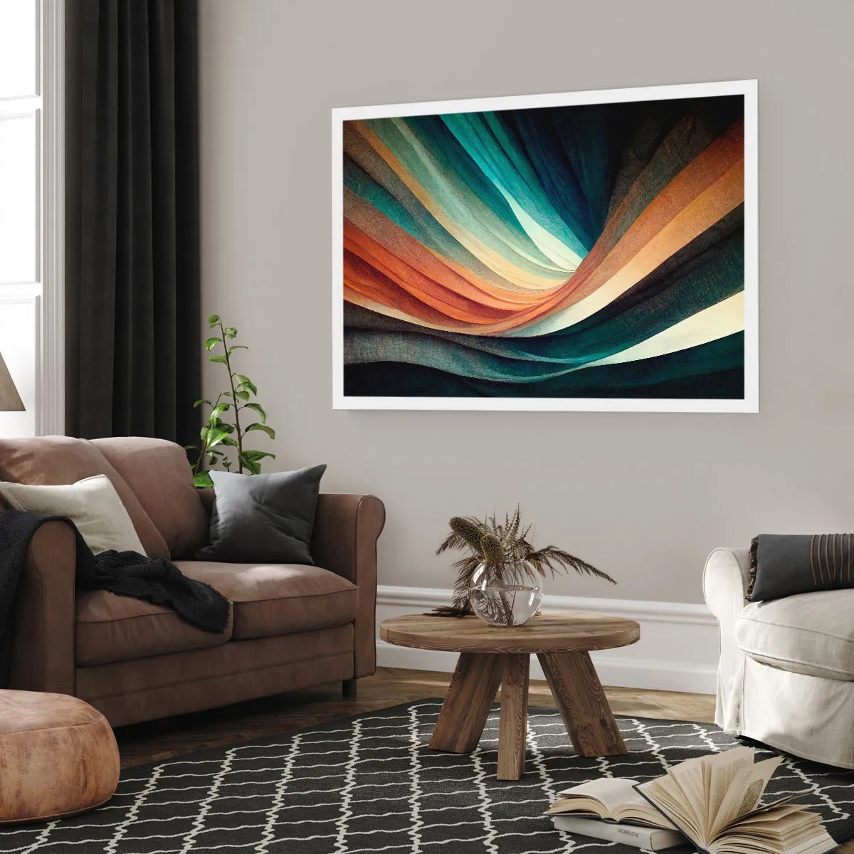 Affisch - Vävd av färger - 100x70 cm