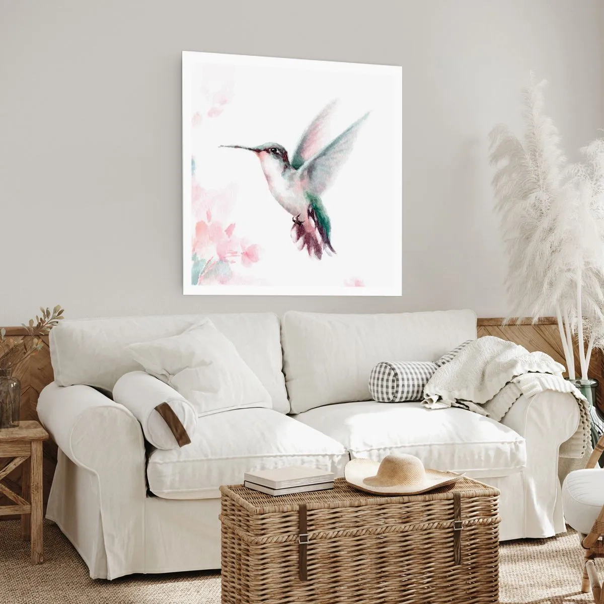 Affisch - Fångad flaxande - 60x60 cm