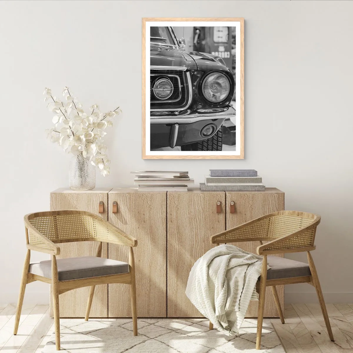 Affisch i ram av ljusek - Kör hårt - 30x40 cm