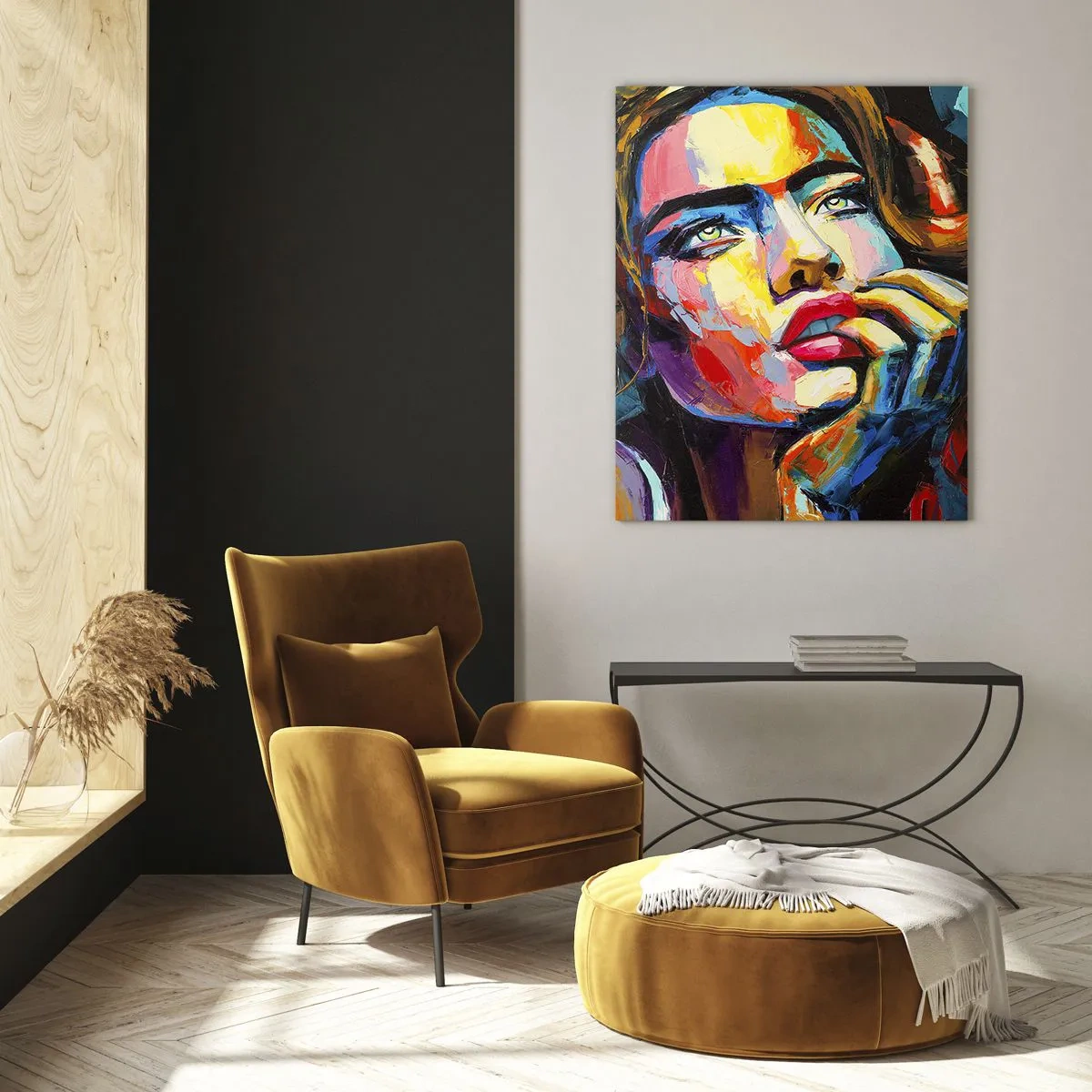 Glastavla - Bild på glas - Drömmar seglar i himlen som fåglar - 80x120 cm