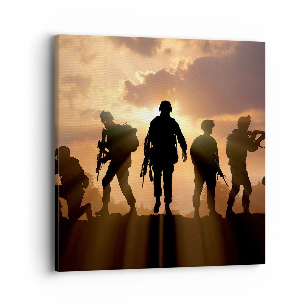 Canvastavla - Bild på duk - Brothers in arms - 40x40 cm