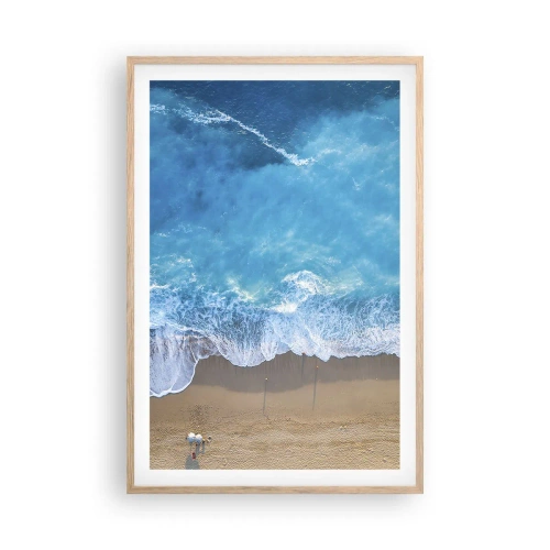 Affisch i ram av ljusek - Blå styrka - 61x91 cm