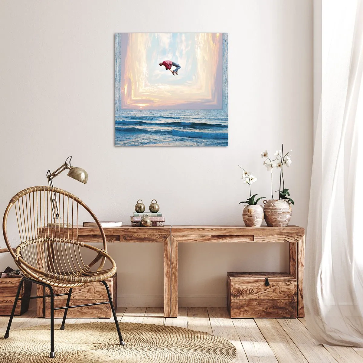 Canvastavla - Bild på duk - Till en annan dimension - 60x60 cm