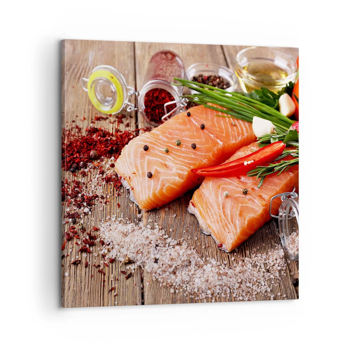 Canvastavla - Bild på duk - Norskt äventyr i köket - 60x60 cm