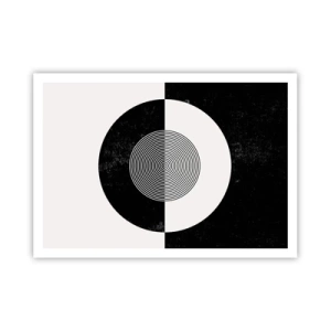 Affisch - Harmoni i svart och vitt - 100x70 cm