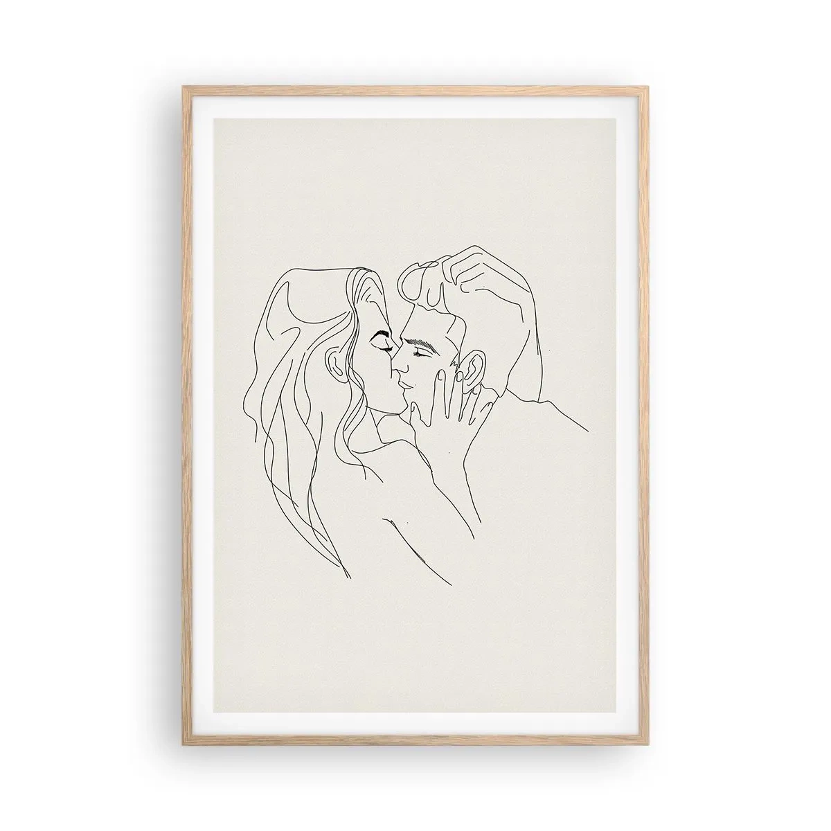 Affisch i ram av ljusek - I kärlekens famn - 70x100 cm