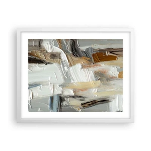 Affisch i vit ram - Färgstarka lager på lager - 50x40 cm