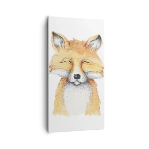 Canvastavla - Bild på duk - Rävens humör - 55x100 cm