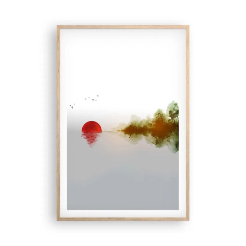 Affisch i ram av ljusek - Ett löfte om lugn - 61x91 cm