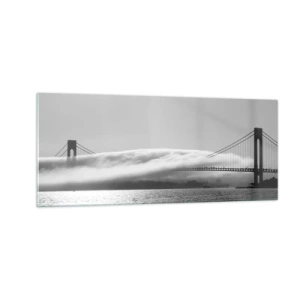 Glastavla - Bild på glas - Passera Golden Gate - 100x40 cm