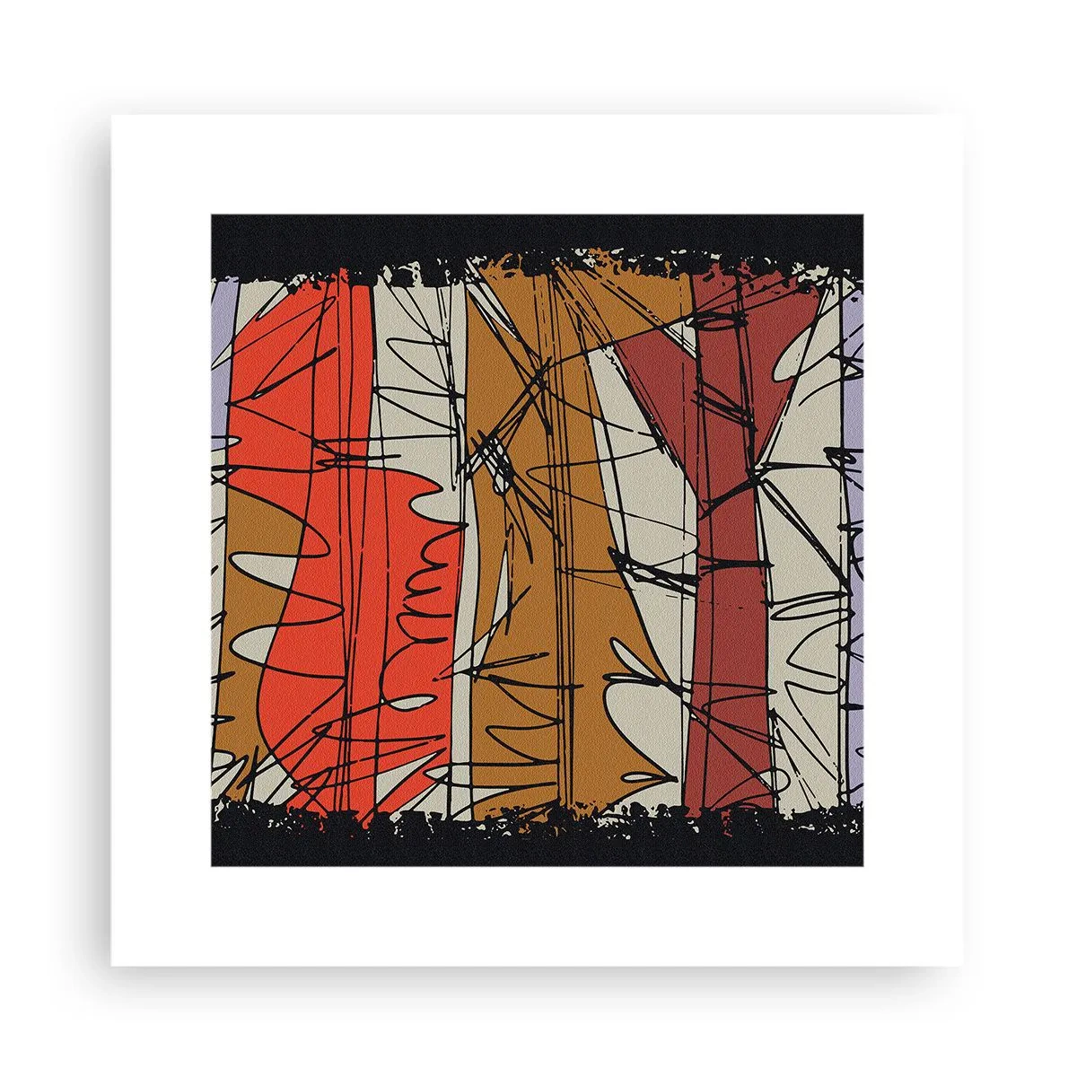 Affisch - Spontan komposition - 30x30 cm