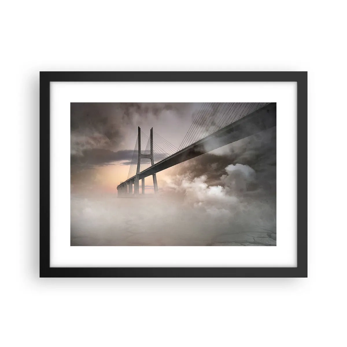 Affisch i svart ram - Vid en flod som inte finns - 40x30 cm