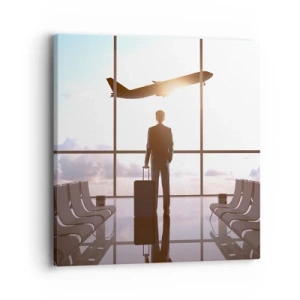 Canvastavla - Bild på duk - Du har tid, sakta ner - 40x40 cm