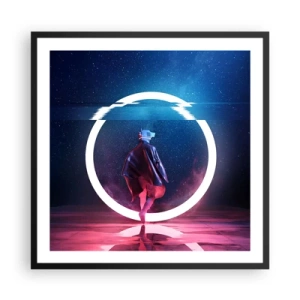 Affisch i svart ram - Mellan världar - 60x60 cm