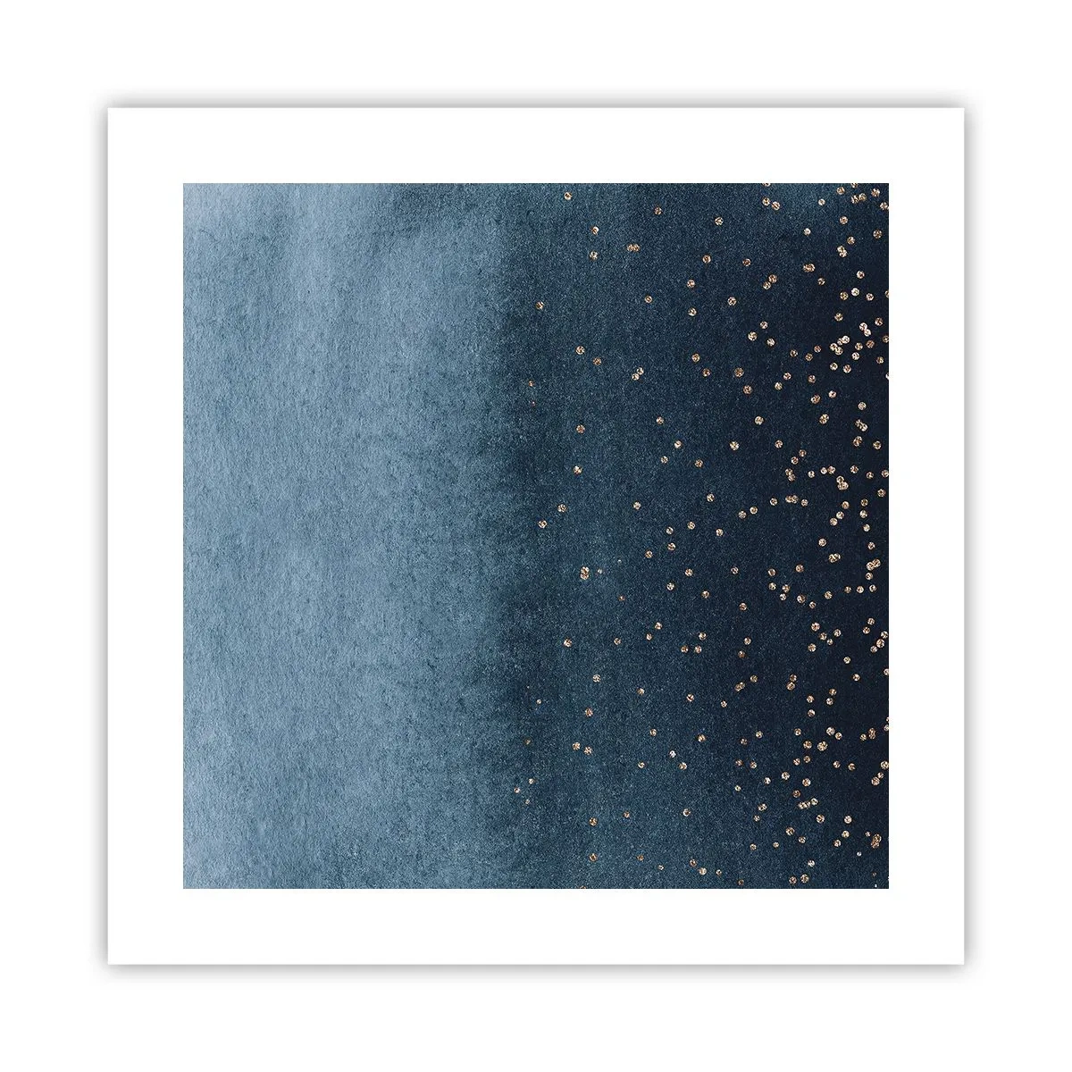 Affisch - Komposition – blåa faser - 40x40 cm