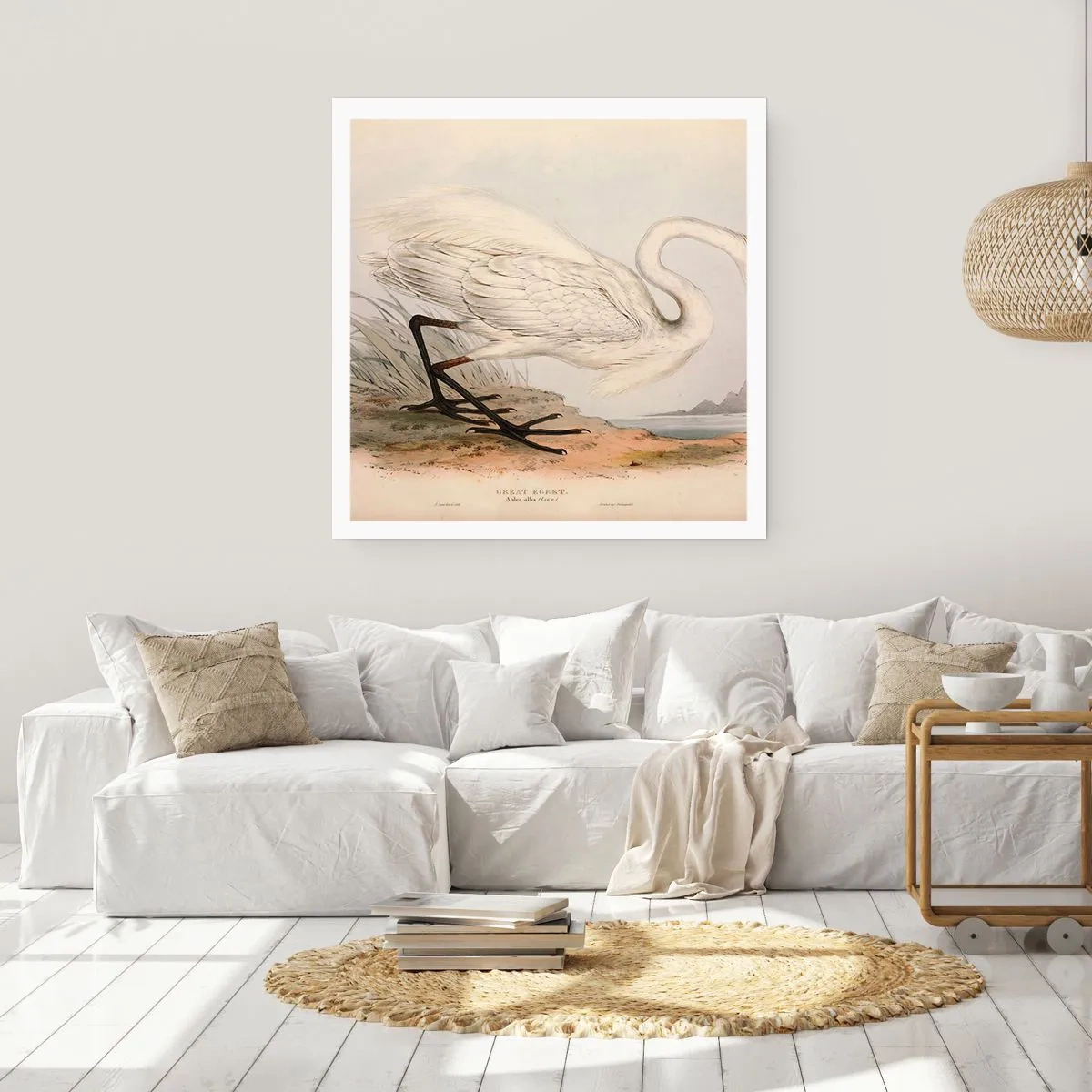 Affisch - En dam i vassen - 50x50 cm