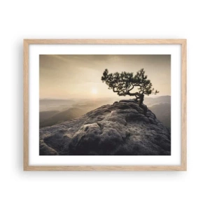 Affisch i ram av ljusek - Livet vinner alltid - 50x40 cm