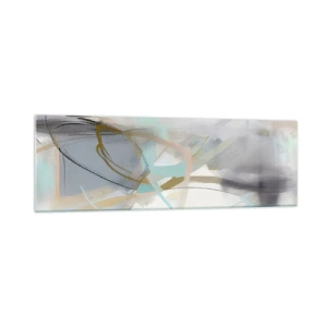Glastavla - Bild på glas - Dimmig abstraktion - 160x50 cm