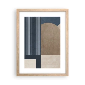 Affisch i ram av ljusek - Komposition av enkelhet och rundhet - 30x40 cm