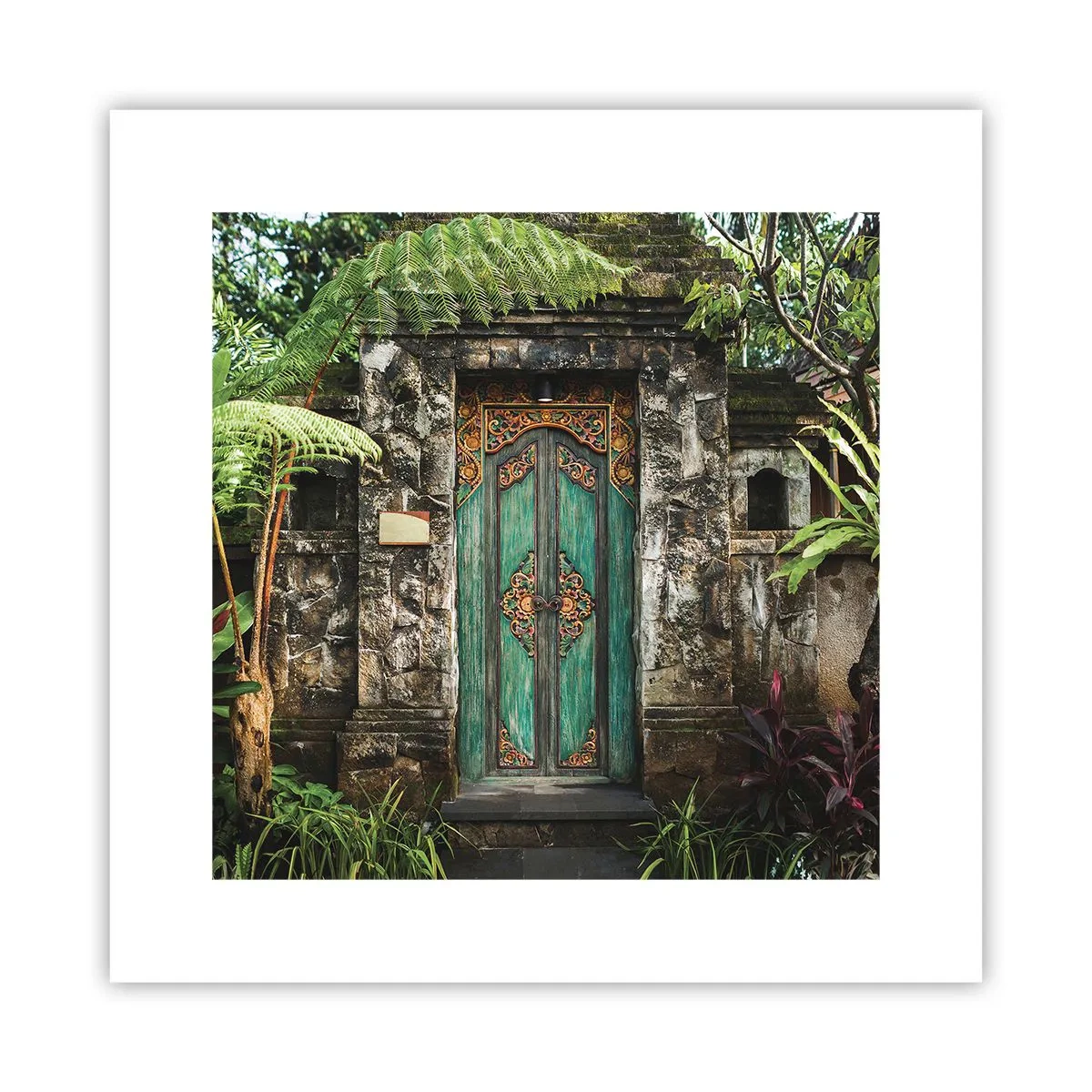 Affisch - Dörren till exotiska världen - 30x30 cm