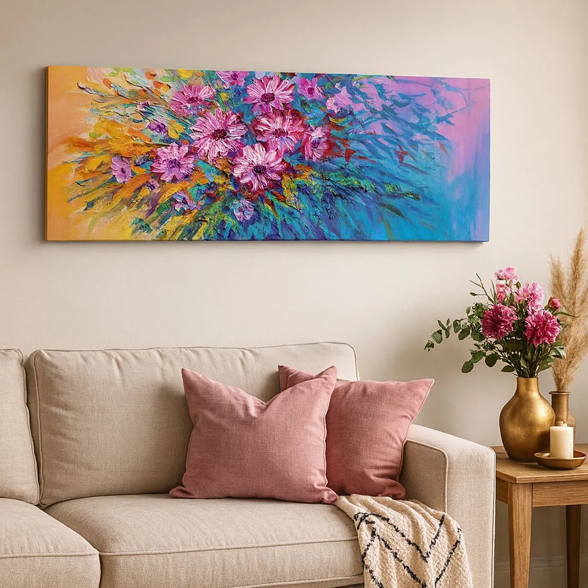 Canvastavla - Bild på duk - Livets energi - 100x40 cm