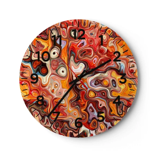 Väggklocka - Klocka på glas - Om nötterna löstes upp i honung - 30x30 cm