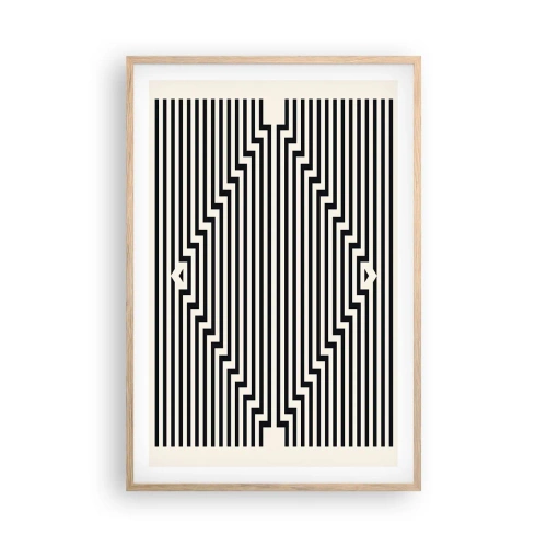 Affisch i ram av ljusek - Geometrisk illusion - 61x91 cm