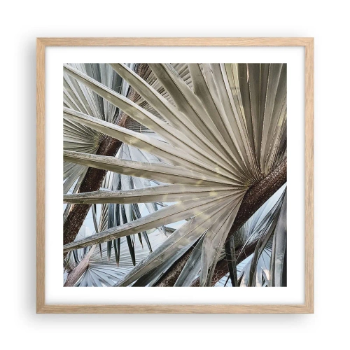 Affisch i ram av ljusek - Solfjädrarna i tropikerna - 50x50 cm