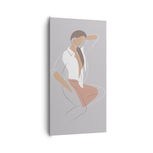Canvastavla - Bild på duk - Charmens kontur - 65x120 cm