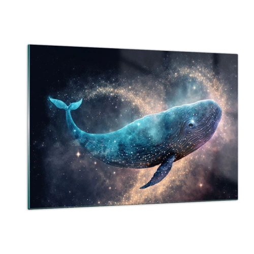 Glastavla - Bild på glas - Det finns en värld... - 120x80 cm