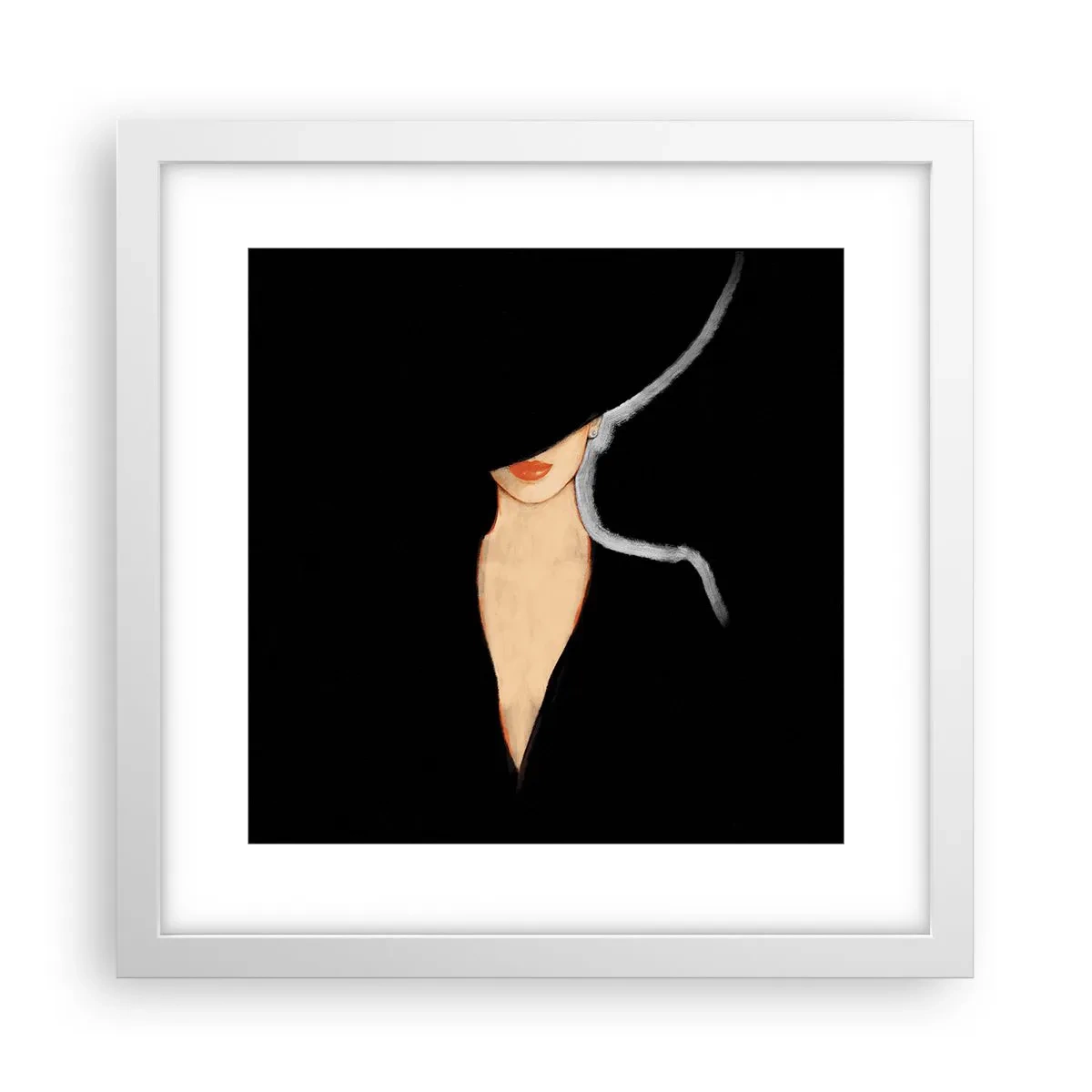 Affisch i vit ram - Elegans och stil - 30x30 cm