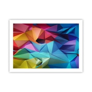 Affisch - Regnbågsorigami - 70x50 cm