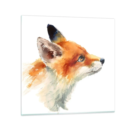 Glastavla - Bild på glas - Försiktighet skadar aldrig - 60x60 cm