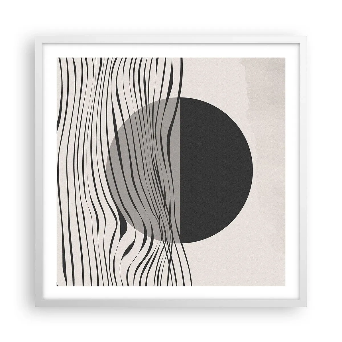 Affisch i vit ram - Halvdan komposition - 60x60 cm