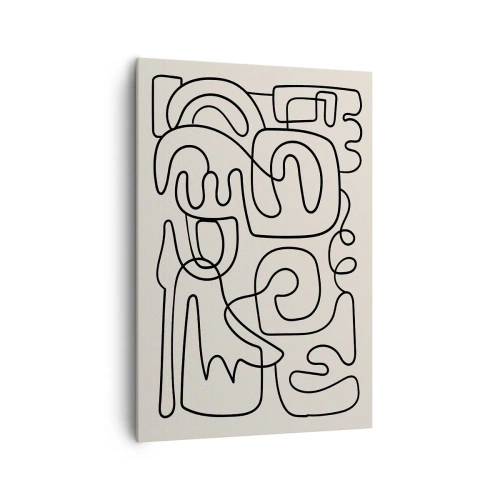 Canvastavla - Bild på duk - Följ spåret - 70x100 cm