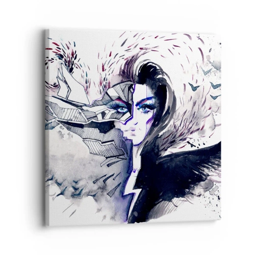 Canvastavla - Bild på duk - Demonisk och vacker - 30x30 cm