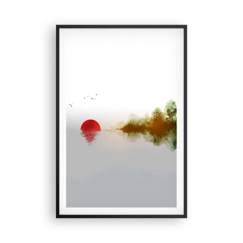 Affisch i svart ram - Ett löfte om lugn - 61x91 cm