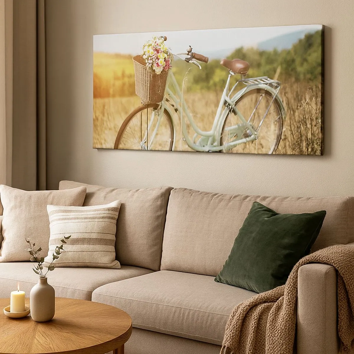 Canvastavla - Bild på duk - Jag stannar här en stund - 100x40 cm