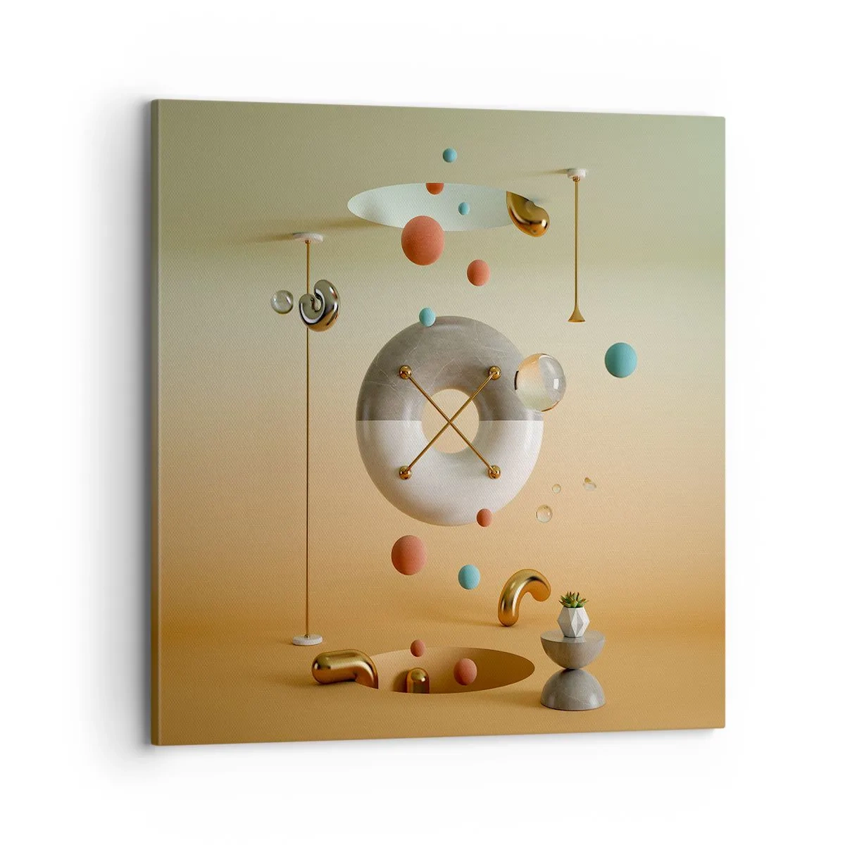 Canvastavla - Bild på duk - Vad som helst kan hända - 70x70 cm