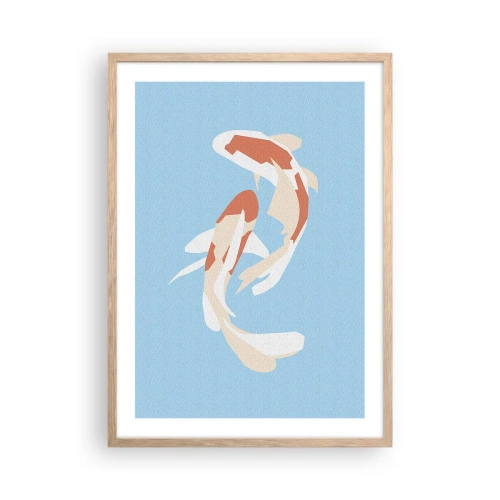 Affisch i ram av ljusek - Spontan synkroniserad simning - 50x70 cm