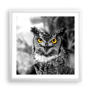 Affisch i vit ram - Inget kommer undan - 50x50 cm
