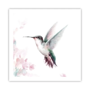 Affisch - Fångad flaxande - 60x60 cm