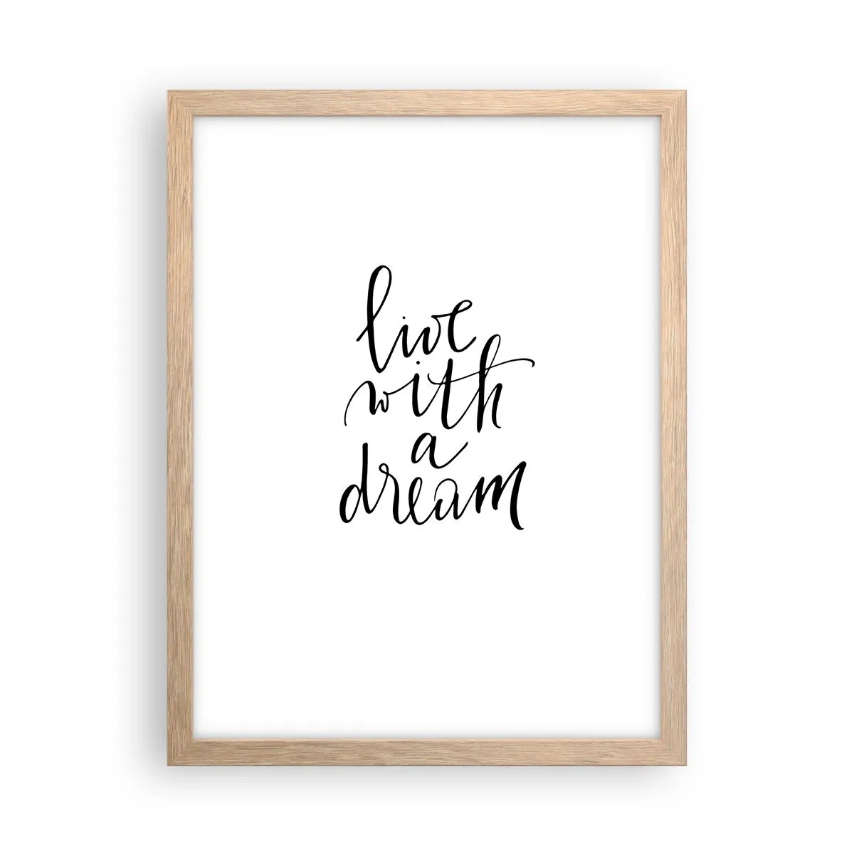 Affisch i ram av ljusek - Of course - 30x40 cm