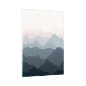 Glastavla - Bild på glas - Fjällens vågor - 80x120 cm