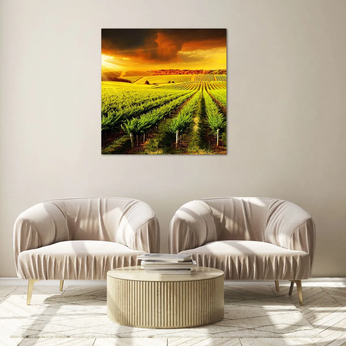 Glastavla - Bild på glas - Under australiensiska solen - 50x50 cm