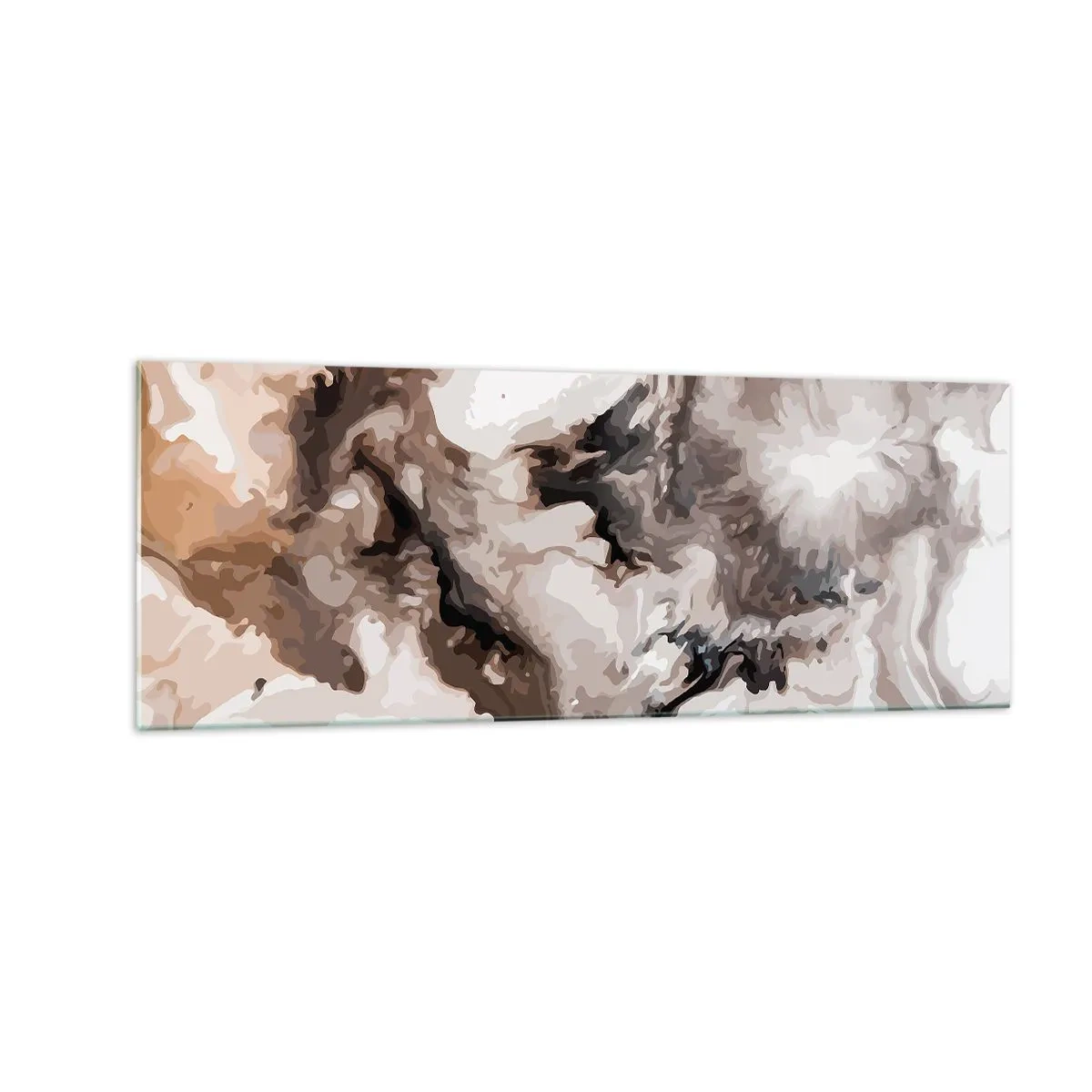 Glastavla - Bild på glas - En galax födelse - 140x50 cm