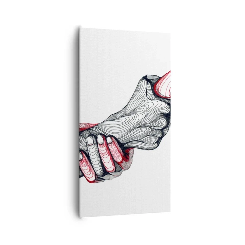 Canvastavla - Bild på duk - Du är i goda händer - 65x120 cm