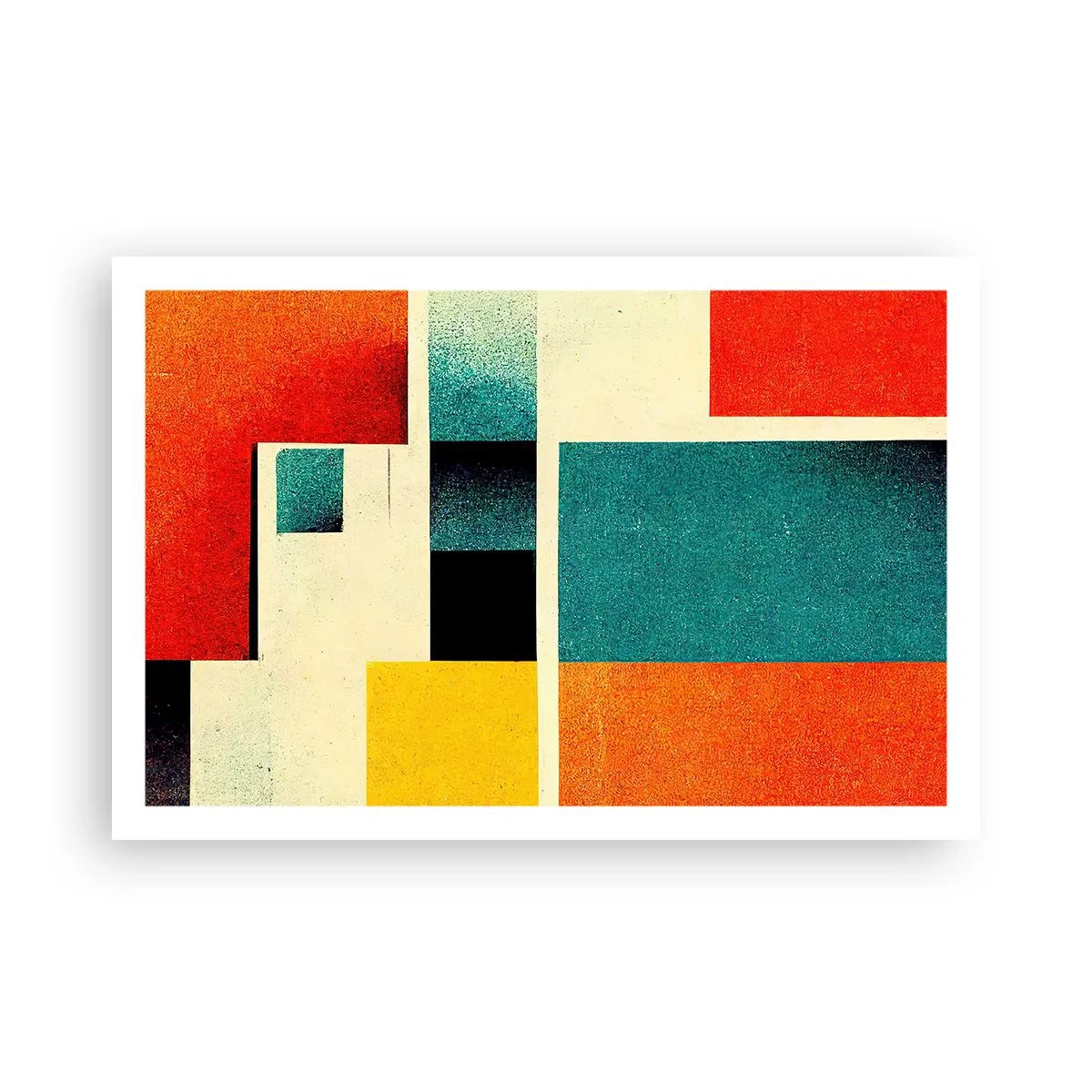 Affisch - Geometrisk abstraktion - bra energi - 91x61 cm