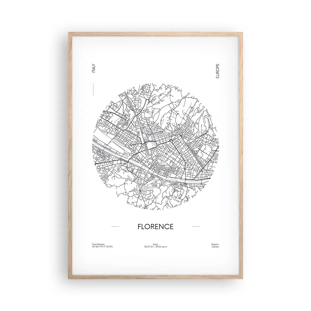 Affisch i ram av ljusek - Florens anatomi - 70x100 cm